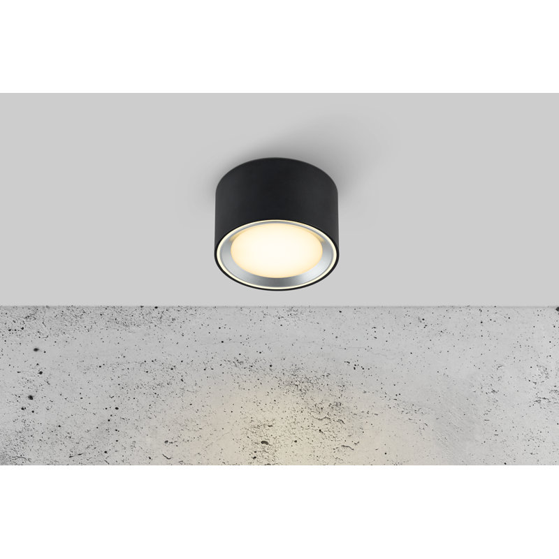 Fallon LED Flush Mount, Black, 6cm H x 10cm W x 10cm D