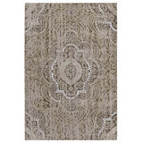 Hand Knotted Area Rug in Grain