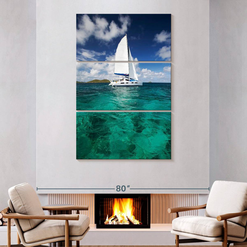 Mehar Catamaran Boat, 74" H x 48" W