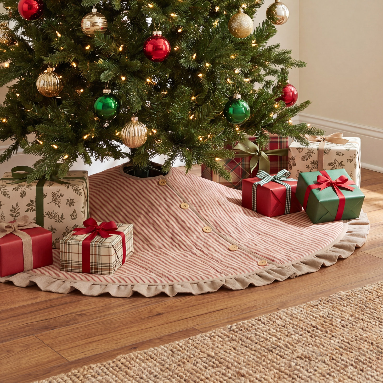 Sawyer Mill Cotton Tree Skirt, 48" H x 48" W