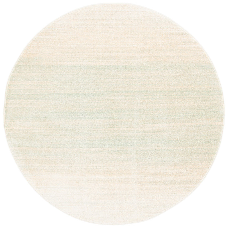 Haileyjo Performance Solid Color Rug, Round 6'