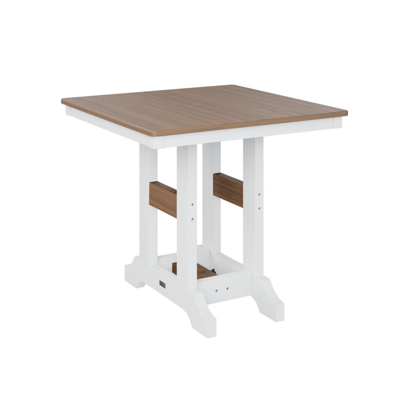 Table de salle à manger à hauteur de comptoir 33 po Berlin, Acajou antique, H 35,5 po x l 33 po x P 33 po