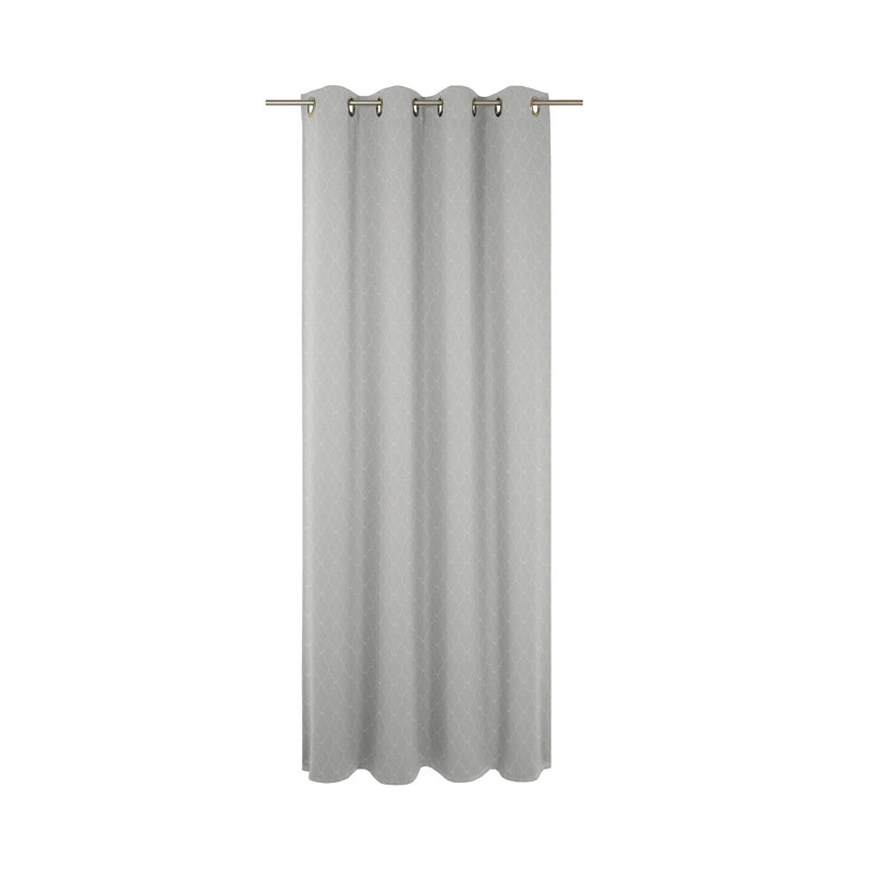 Uppingham Eyelet Opaque Curtain, 145 W x 225 D cm, Light Grey