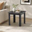 Ensemble de 3 pièces Table basse rectangulaire de style traditionnel Table de bout carrée Pieds en bois Finition noire Plateau en faux marbre Finition grise-1513330812