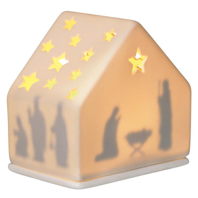 Porcelain Village House - Nativity Silhouette