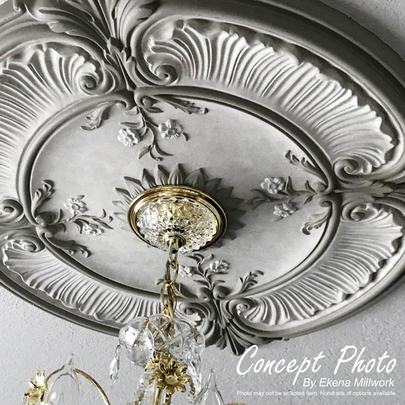 Vaduz 23.5" Round Unfinished Urethane Ceiling Medallion