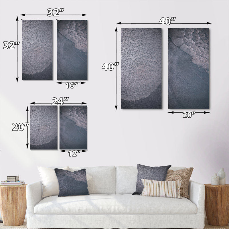 «Luxury Grey», impression sur toile 2 pièces, Toile tendue, H 20 po x l 24 po x P 1 po