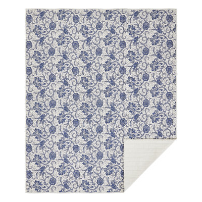 Courtepointe réversible en coton Dorset Navy