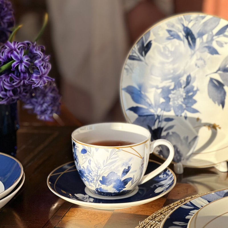 Havah Fine China Teacup with Saucer