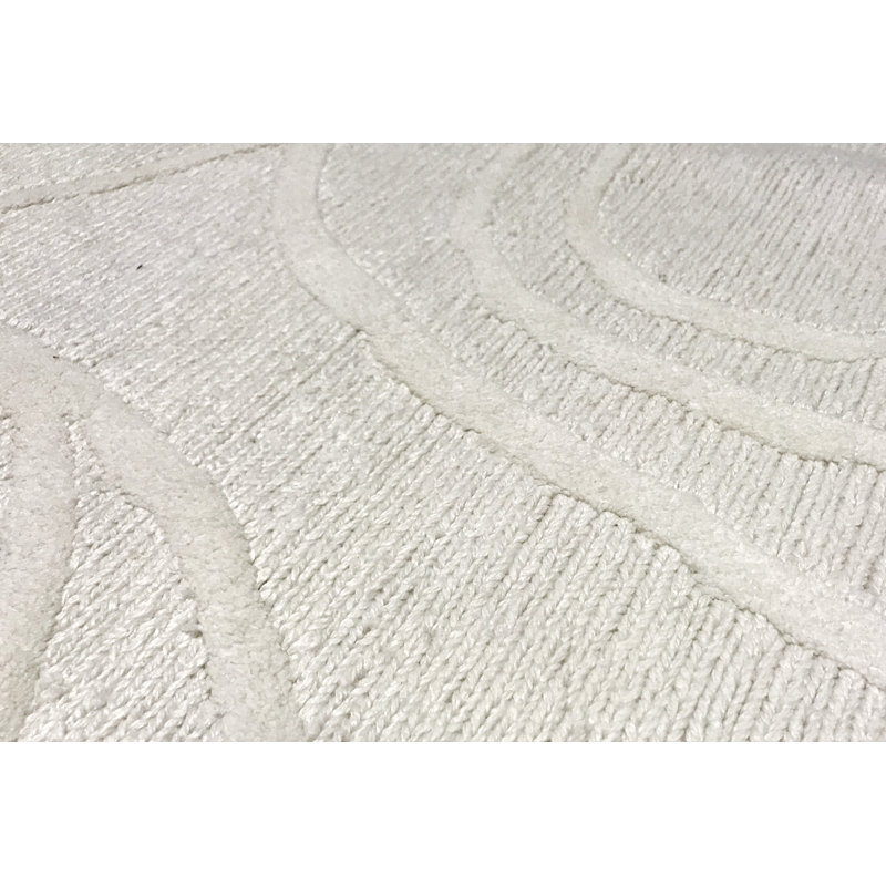 Hand-Knotted High-Quality Cream Area Rug