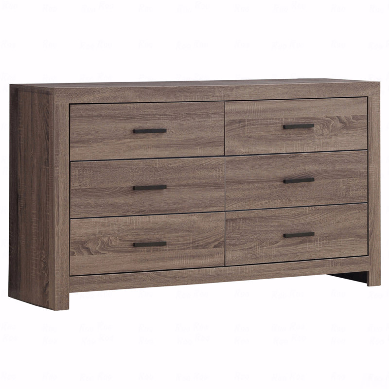 Commode 6 tiroirs, Brun