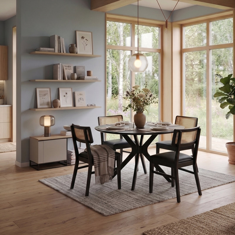 4 -Person Solid Wood Dining Set