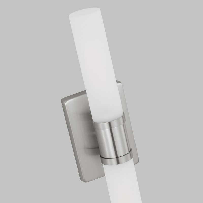 Evelien Brushed Nickel 2-Light Frosted Glass Vanity Light