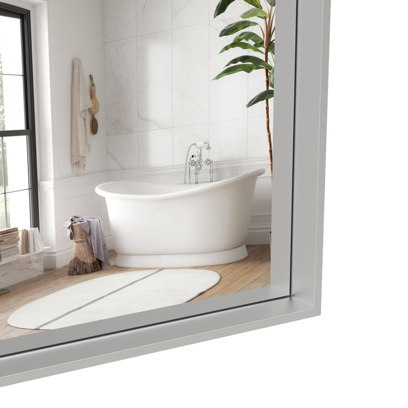 Oversized Modern Rectangle Bathroom Mirror, 55" x 30"