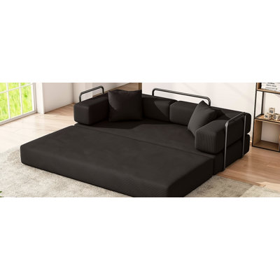 Canapé-lit pliant convertible en velours côtelé très grand format canapé-lit 4-en-1 bricolage canapé-lit rabattable futon salon canapé-lit confortable Cama pour le salon