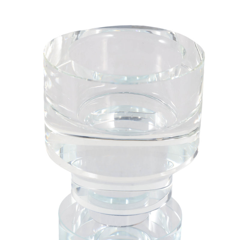 Porte-bougie en cristal Modern Glam Chunky, H 7,25 po x l 3 po x P 3 po