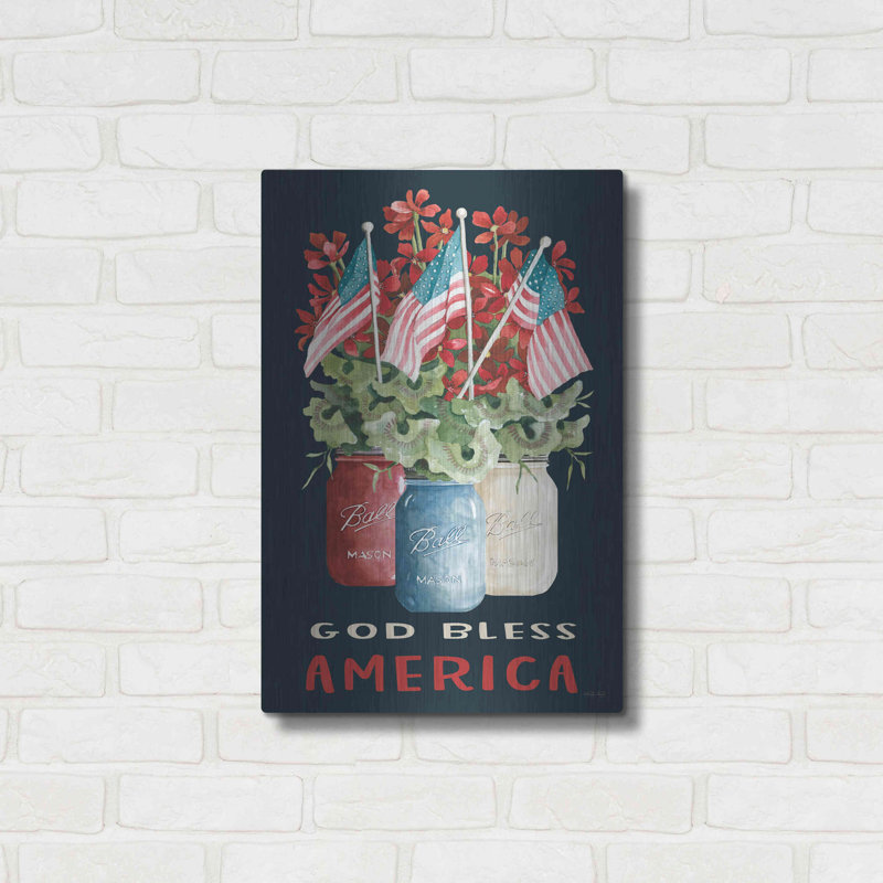 «God Bless America Floral» par Cindy Jacobs, H 24 po x l 16 po