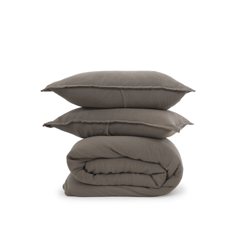 Waverly Duvet Cover, King Duvet Cover + 2 King Shams, Pebble