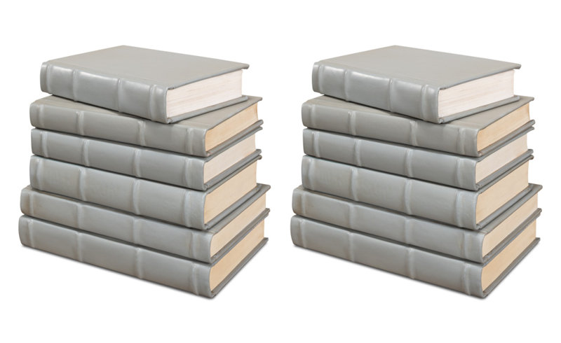 12 Piece Decorative Book Set, Antique Gray