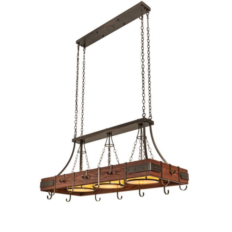 Steamboat Rectangle Chandelier Pot Rack