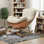 Chaise berçante moderne rembourrée-106228232