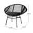 Contemporary Basket Chair For Outdoor Enjoyment - Grey, Iron + Plastic, 29.12 In. Tall, 22.97 Wide, 36.05 Deep, 11.61 Lb, Assembly Required Elegant Areas Steel