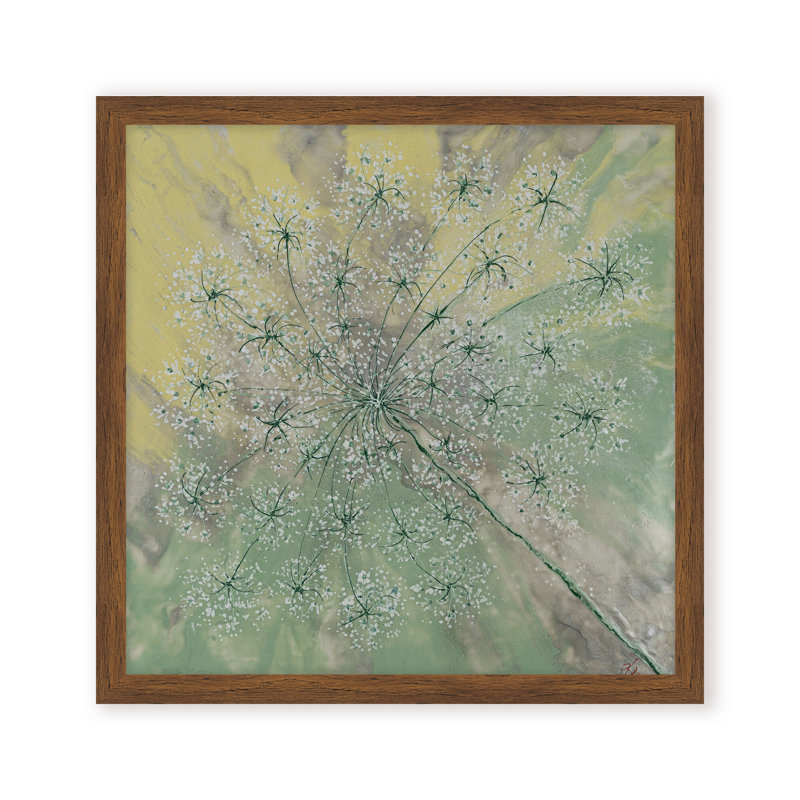 Nature Inspired "Pastel Breeze" Canvas Wall Art By , 12" H x 12" W, Framed Matted Print, Gold