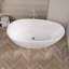 Baignoire autoportante ovale en acrylique de 55 po
