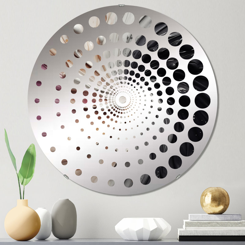 Lagoa - Miroir mural spiralé, 23,6 po x 23,6 po