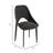 Newsom Modern Curved Open-Back Upholstered Dining Chair with Sturdy Iron Metal Legs, Heavy-Duty 440 lb. Weight Capacity - Perfect for Dining Room, Kitchen, or Vanity-30999663-30984025