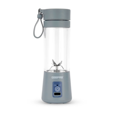 GEEPAS Electric Portable Blender Compact USB Rechargeable Cordless 1 Year Warranty 330ML