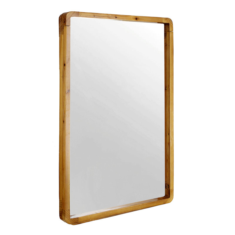 24 "x 36" miroir rectangulaire en bois, décoration murale de ferme pour le salon de la chambre à coucher
