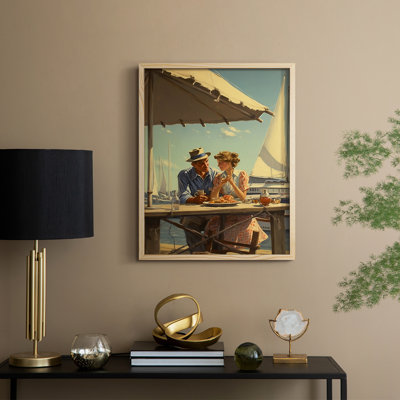 Série NAUTICAL DCxxxix, reproduction encadrée - bois massif