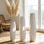 Vase de sol moderne en céramique blanche, grand vase décoratif brillant de 28 pouces pour l'herbe de Pampa, grand vase minimaliste pour la décoration de salon-794809012