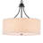 6-Light Modern Drum Black Chandelier with Linen Shade-2101624527