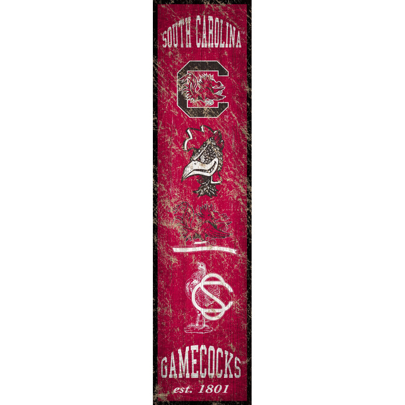 NCAA Heritage, impression sur bois, University of South Carolina