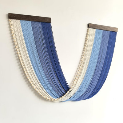 Grande décoration murale en macramé, tapisserie de tête de lit Boho, décoration d'art en fibre | Parfait art mural en fibre pour le salon et la chambre à coucher. Utilisez-la comme tête de lit ou comme décor de fond. Décoration de style bohémien.