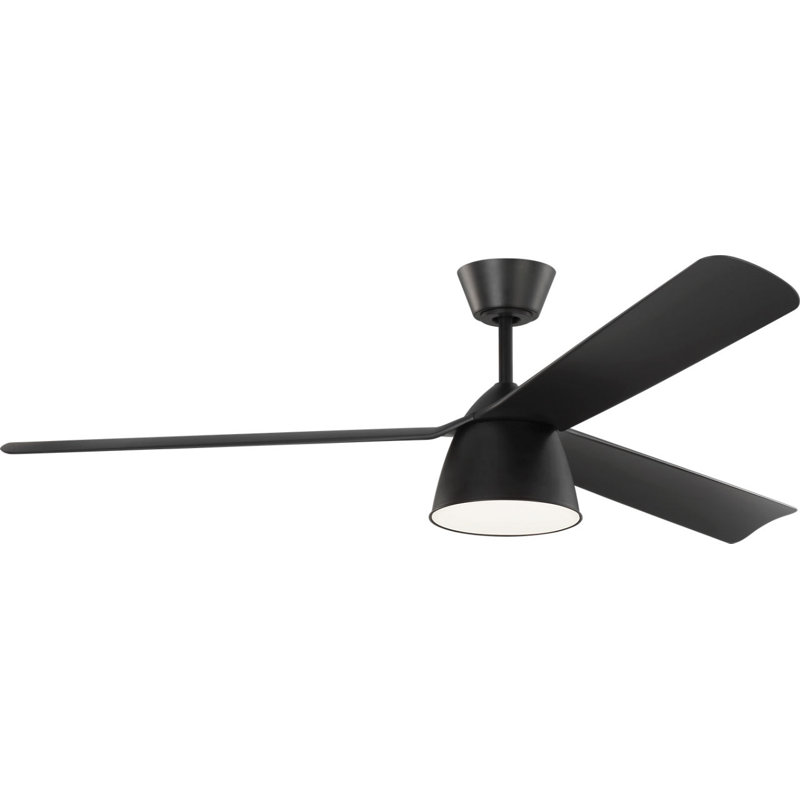Studio Smart 60 LED Ceiling Fan, Midnight Black