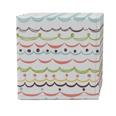 Cotton Twill Abstract Square Napkin