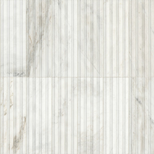 Castella de Blanc 4 in. x 12 in. Honed Marble Wall Tile