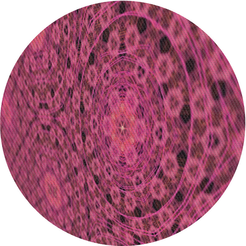 Tapis 100% à motif lavable à la machine 169, Rond 3 pi