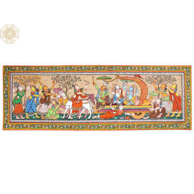 Mathura Vijay, peinture | Paata, peinture sur soie Tussar