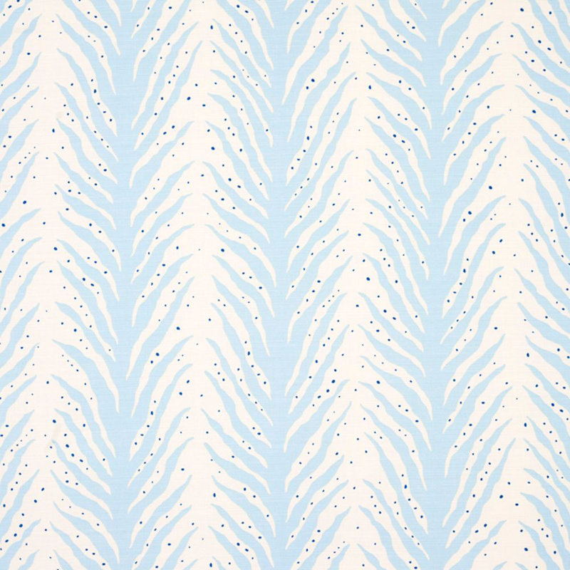 Tissu imprimé Schumacher x Celerie Kemble, Bleu sommeil