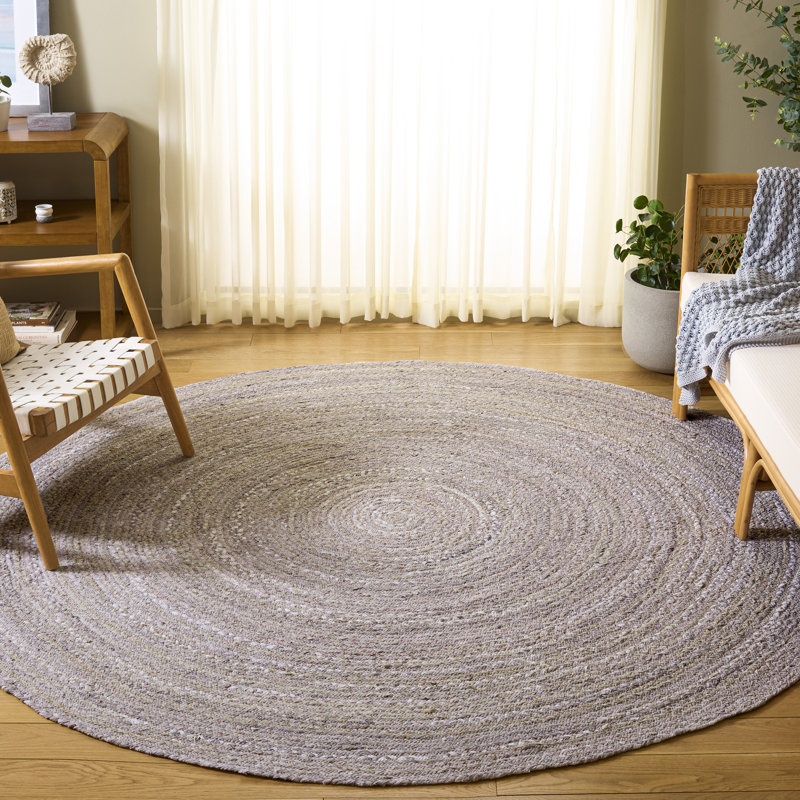 Knutson Hand Woven Cotton Geometric Rug, Round 8'