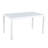 4-Person Patio Dining Set with White Rectangular Table, Stackable Polypropylene Armchairs for Indoor/Outdoor Use-1972817746