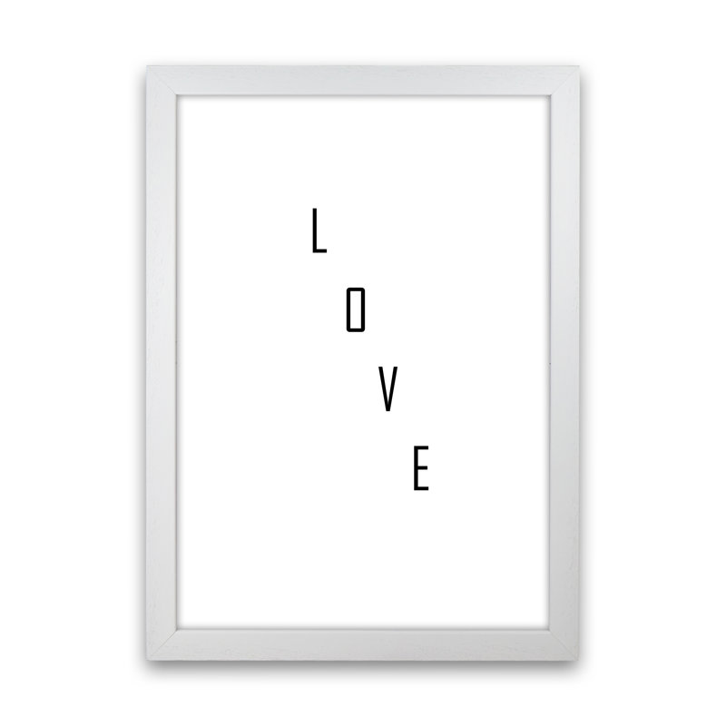 Love - Print, White Framed, 84cm H x 60cm W x 3cm D