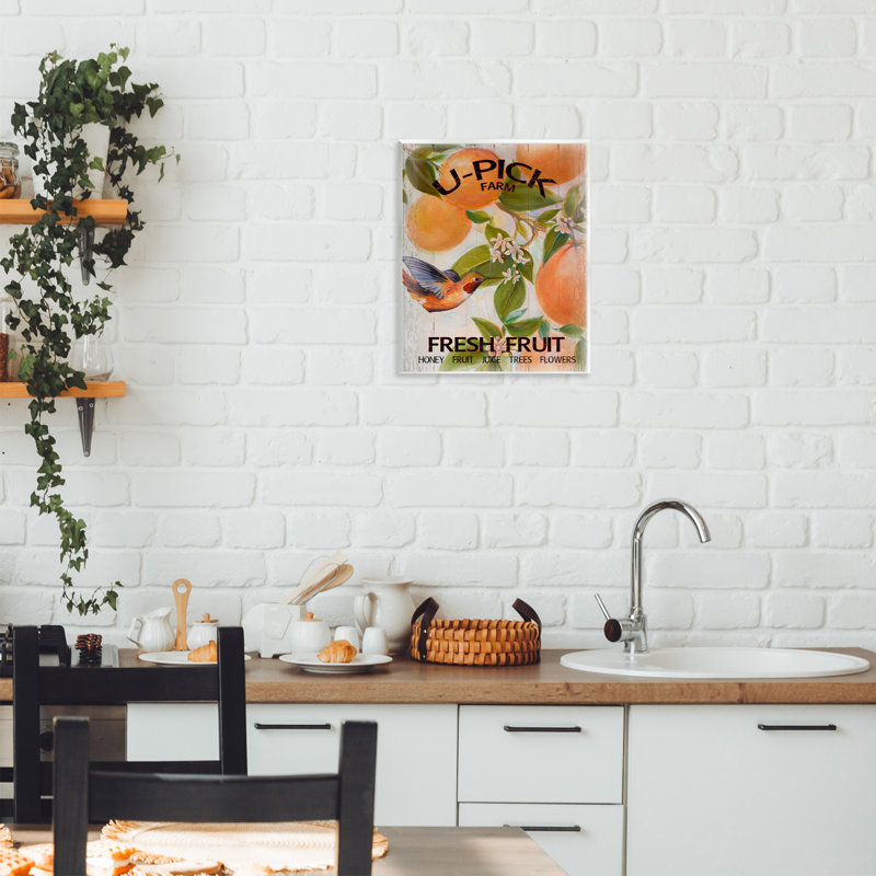 Plaque murale U-Pick Fresh Fruit Farm, design par Diannart