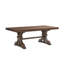 Table de salle à manger 78,74 po en bois d'hévéa rectangulaire pour 6 à 8 personnes avec piédestal en tréteaux