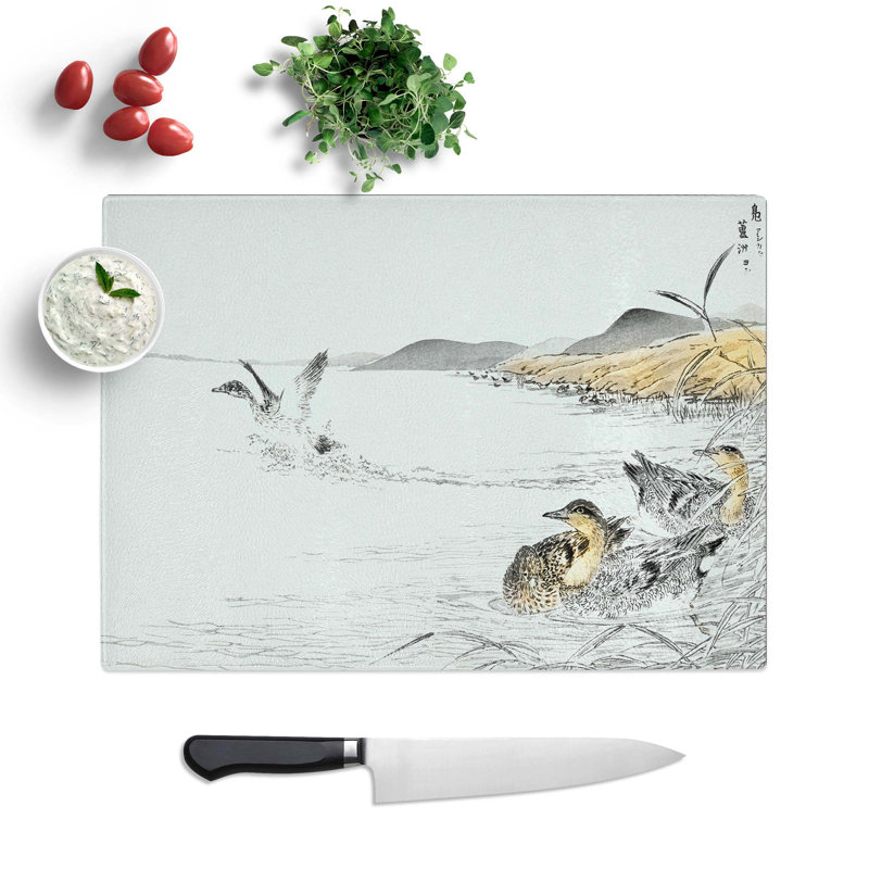 Glass Ducks by The Reeds by Numata Kashu Chopping Board, 39 cm W x 28.5 cm L