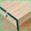 Table basse peu encombrante avec panneau de fibres à densité moyenne d'aspect bois et amp; Verre trempé, facile à nettoyer pour le salon